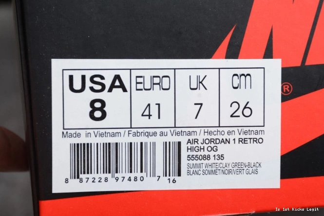 Jordan Retro OG Clay High 555088-135 1 Air Green 0820